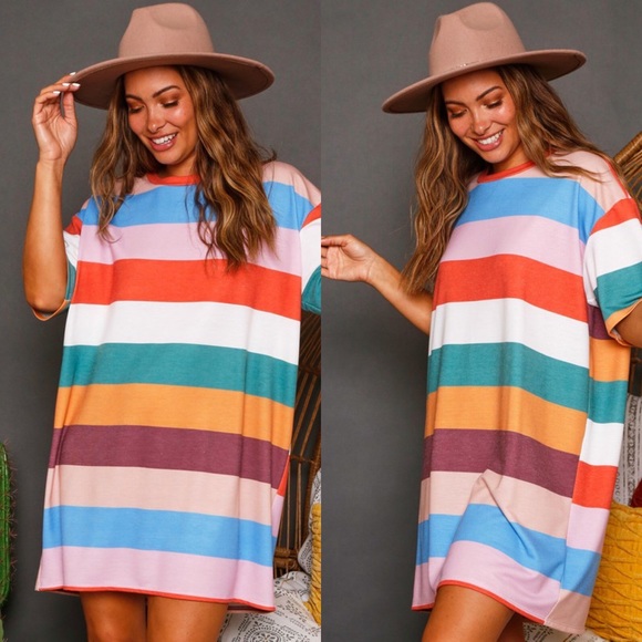 Striped Tee Shirt Dresses 2026.Dresses | Striped Tee Shirt Dress | Poshmark